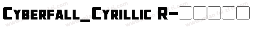 Cyberfall_Cyrillic R字体转换
